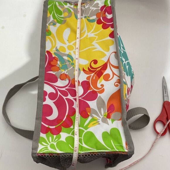 Women's Multicolor Floral Open Top Double Shoulder Strap Tote Bag OS - Picture 9 of 9